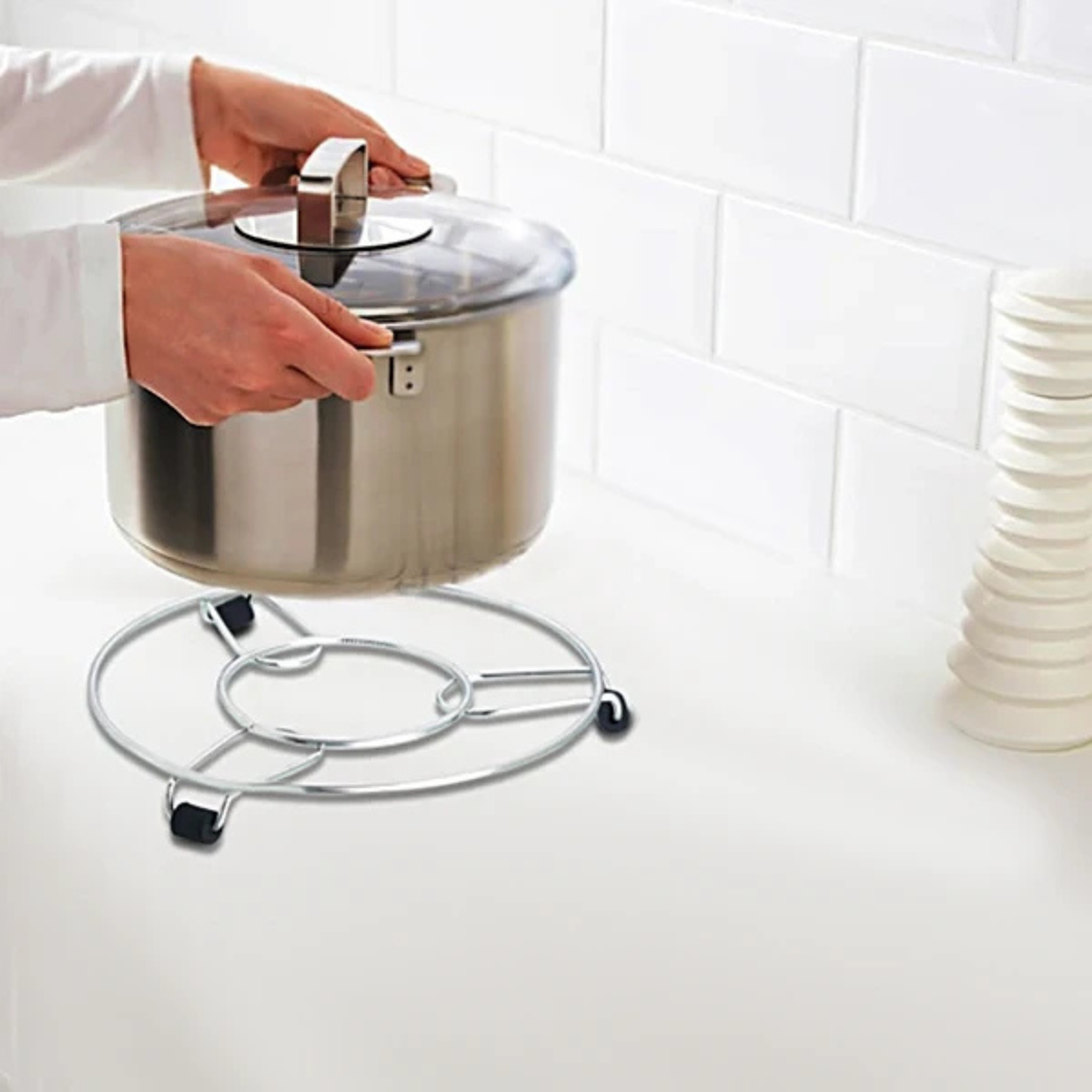 Anjali Table Ring (Stainless Steel) 14 cm.