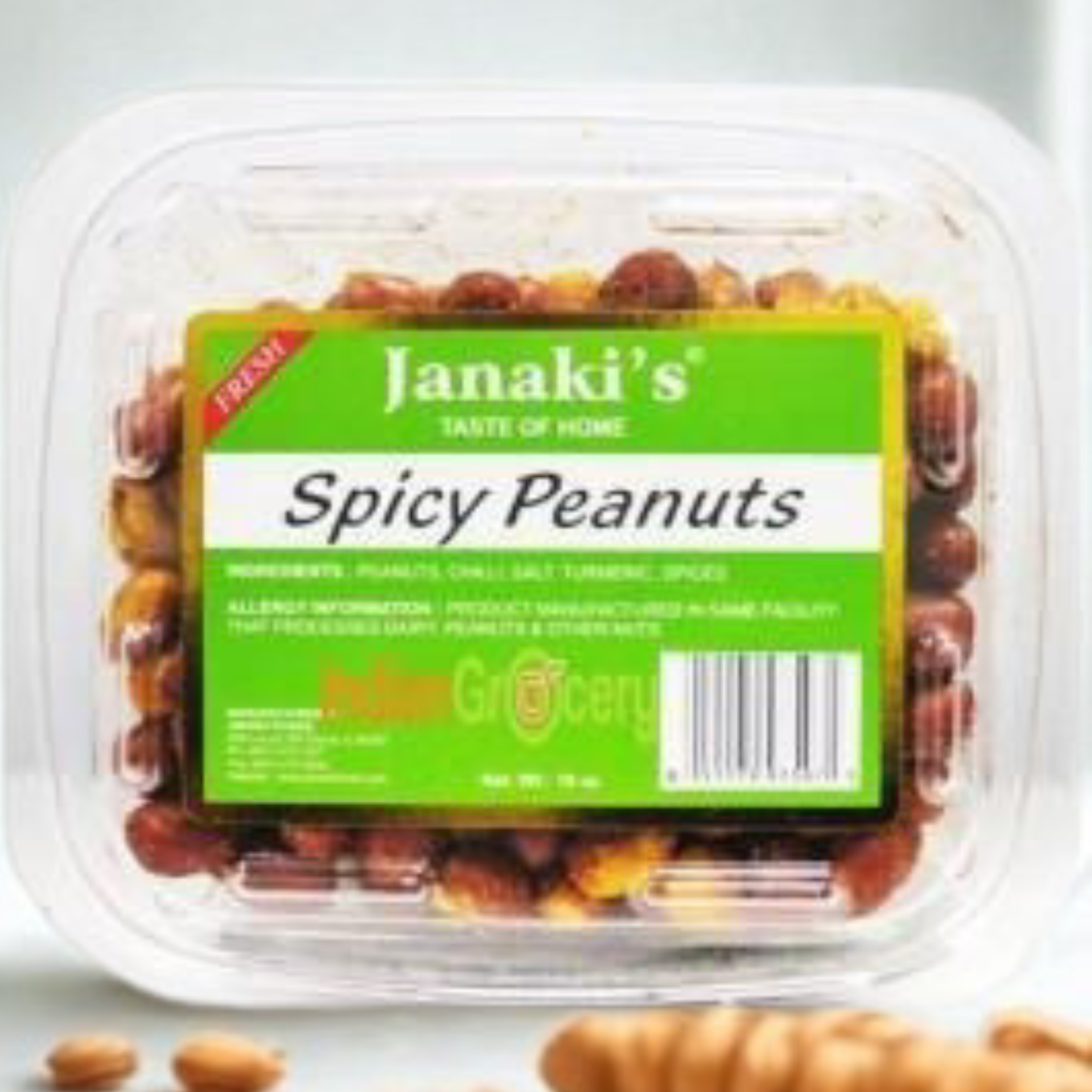 Janaki's Spicy Peanuts 10 Oz.