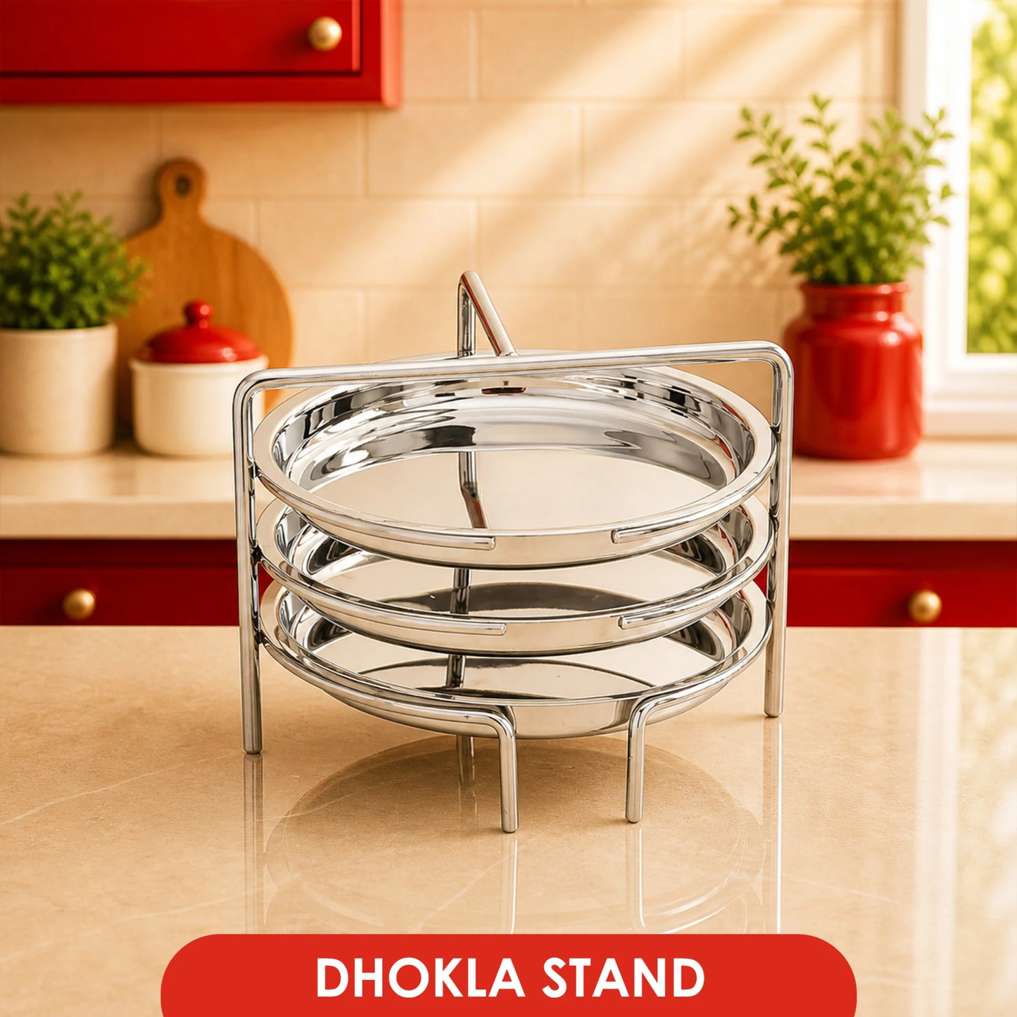 Dhokla Stand 3 Plates