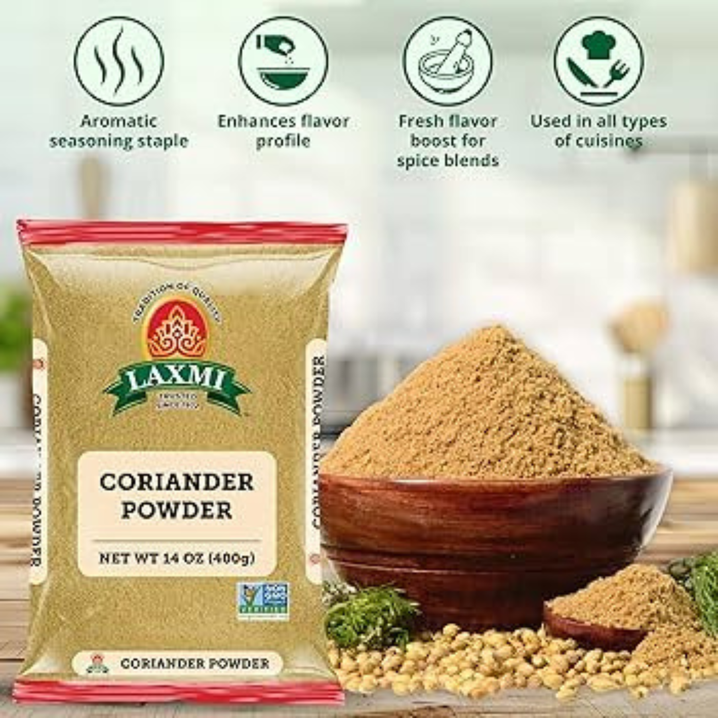 Laxmi Coriander Powder 14 Oz.