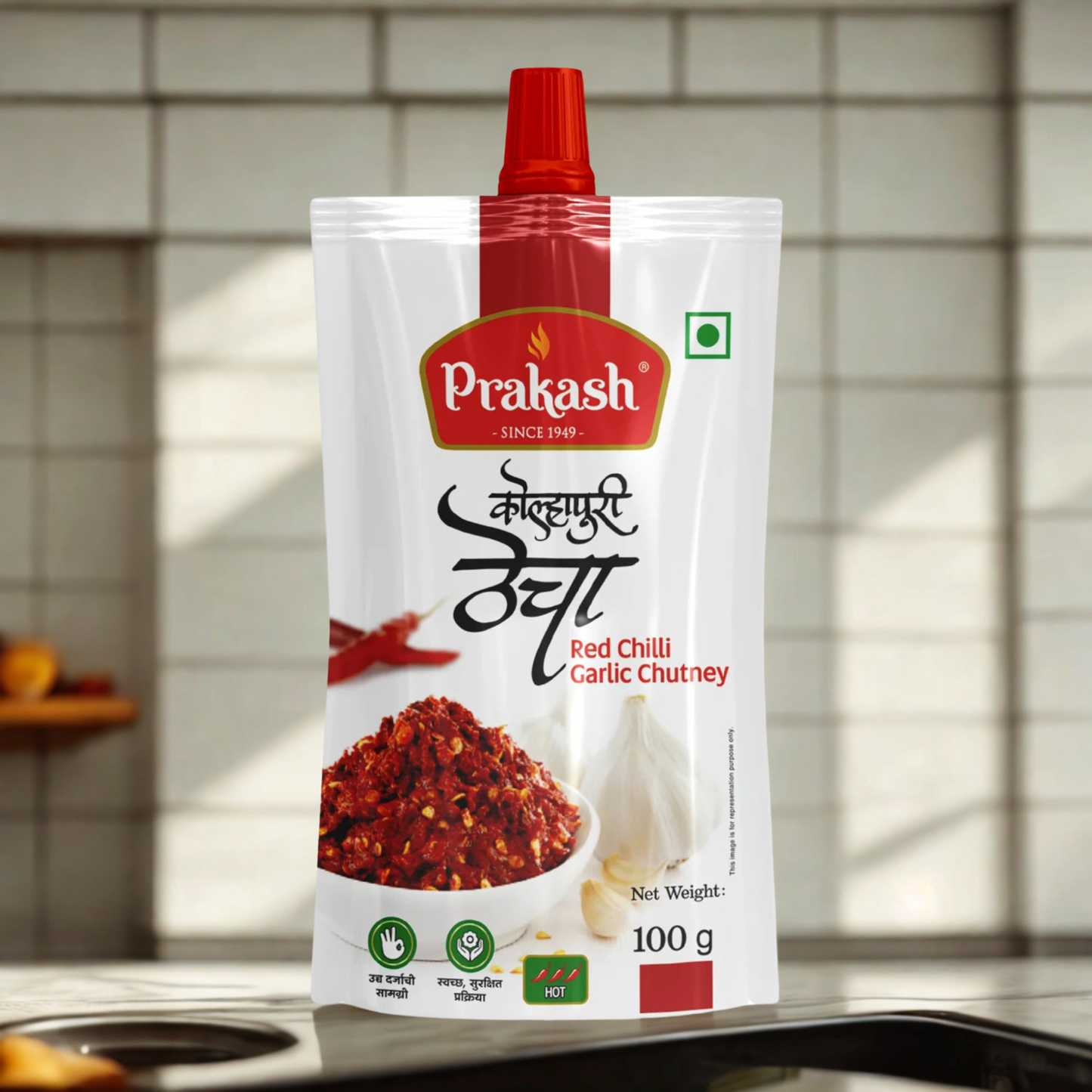 Prakash Kolhapuri Thecha 100 Gm.