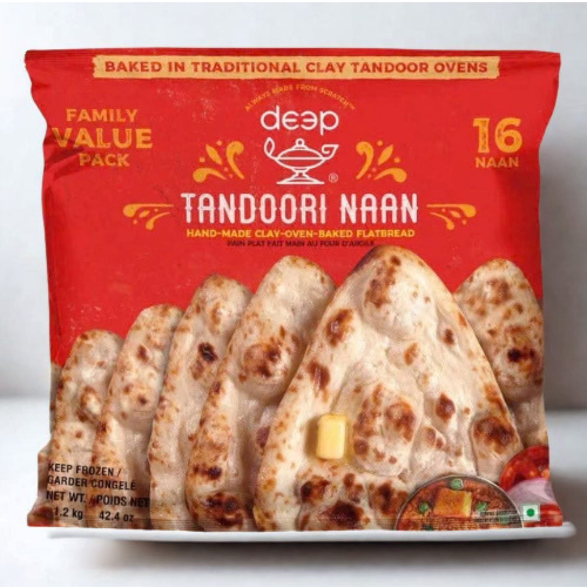 Deep Tandoori Naan - 16 Pc.