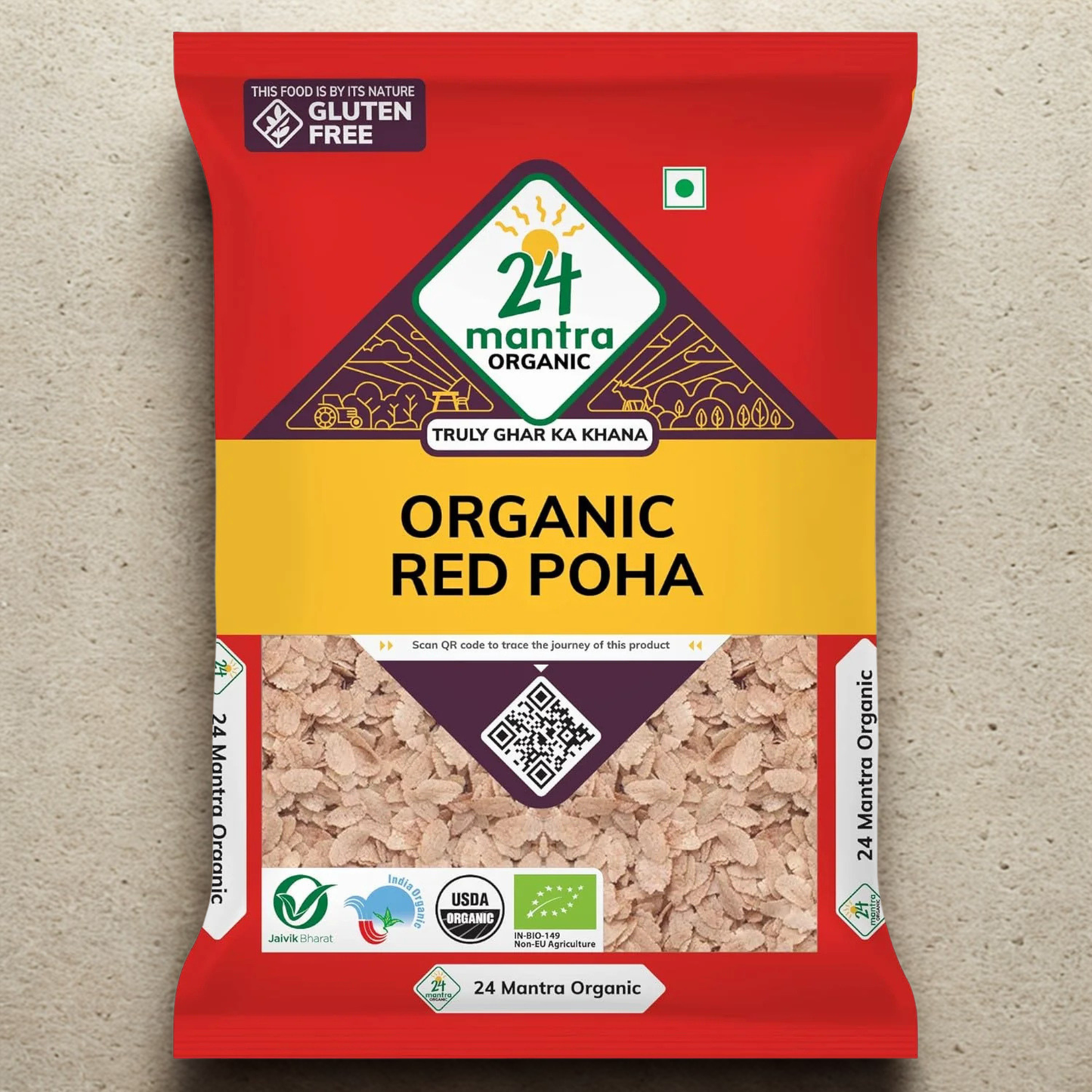 24 Mantra Organic Red Poha 2 Lb.
