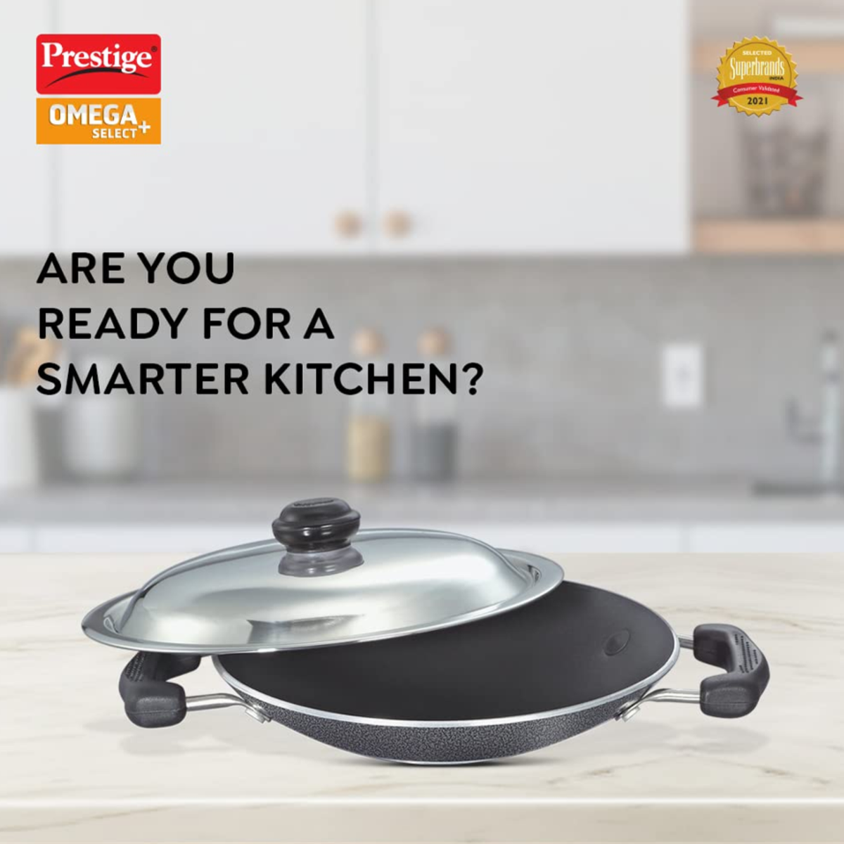 Prestige Omega+ Appachatty 200 mm. With Stailess Steel Lid