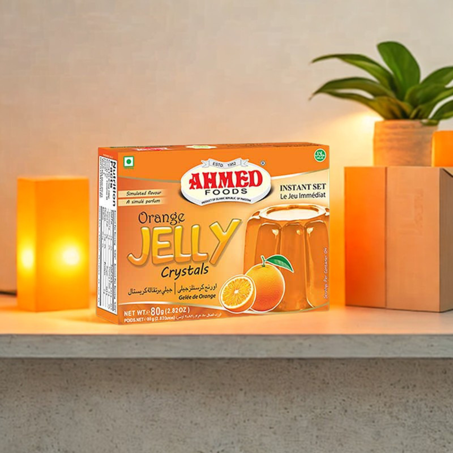 Ahmed Orange Jelly Crystals 80 Gm.