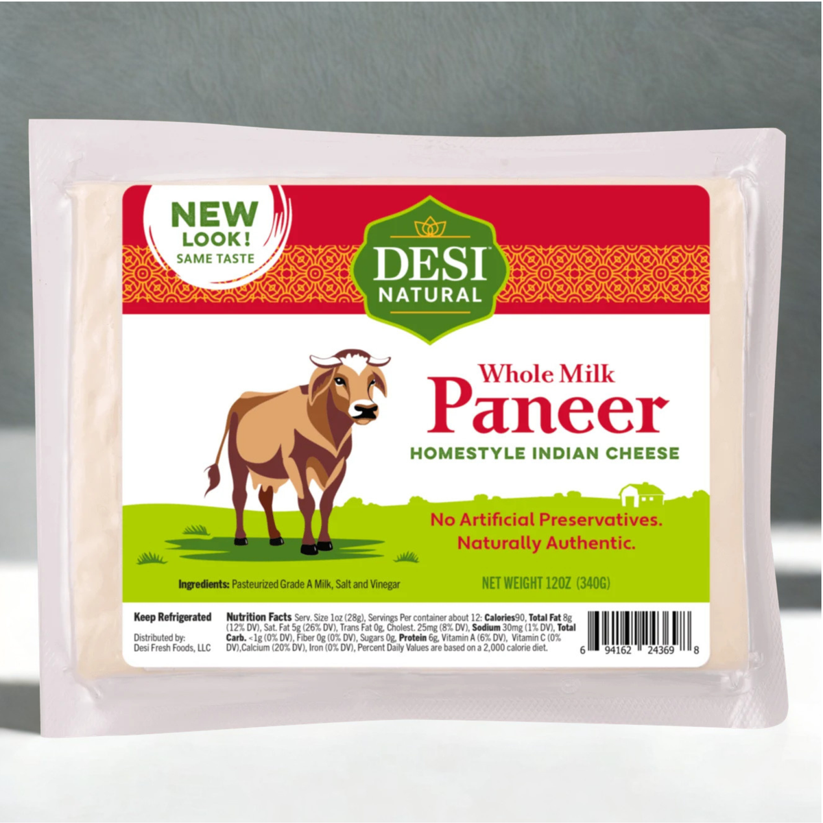 Desi Natural Whole Milk Paneer 12 Oz.