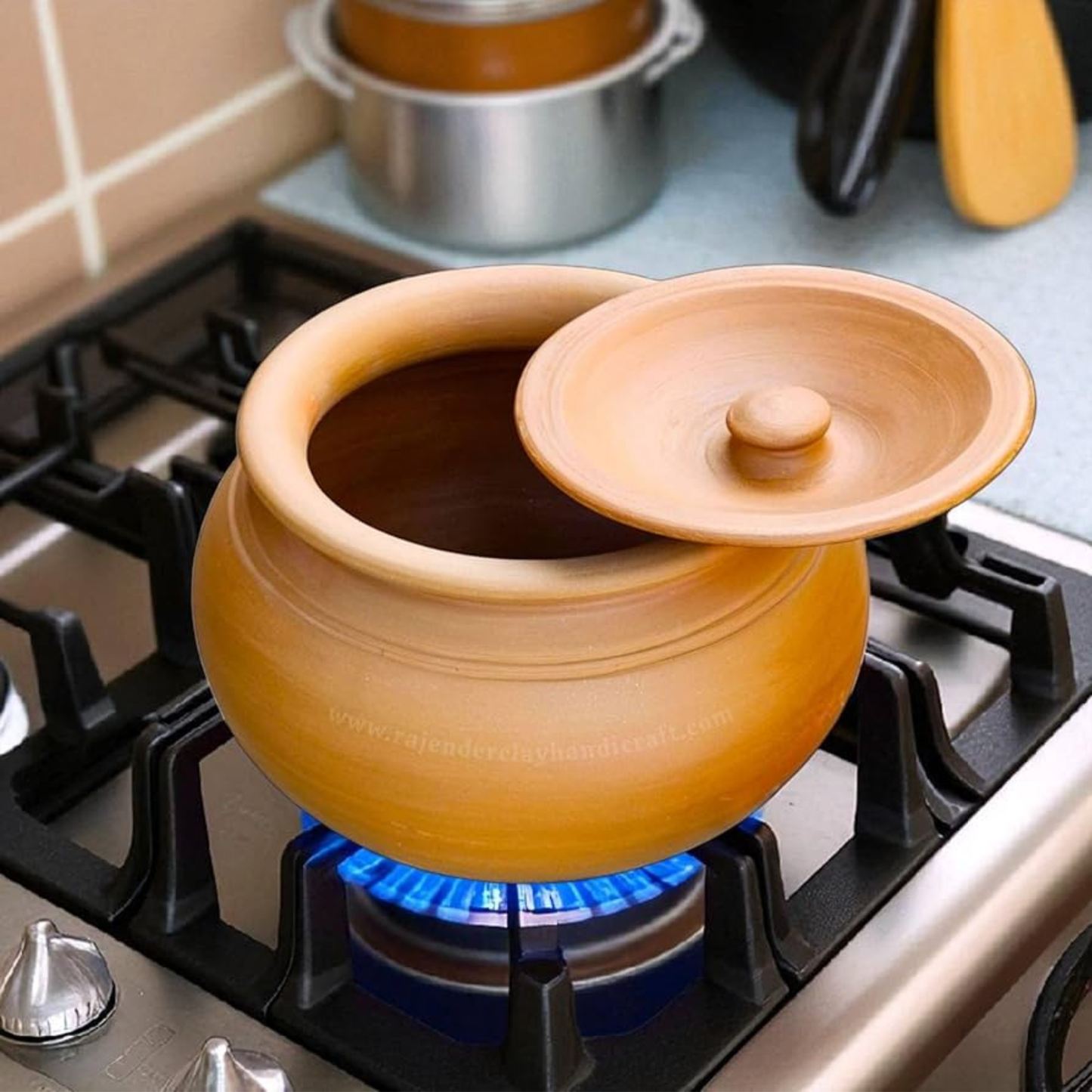 Mitti Clay Cooking Handi 3 Kg.