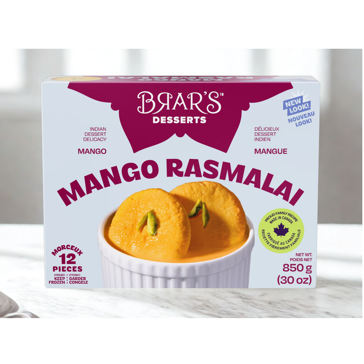 Brar's Mango Rasmalai 850 Gm.
