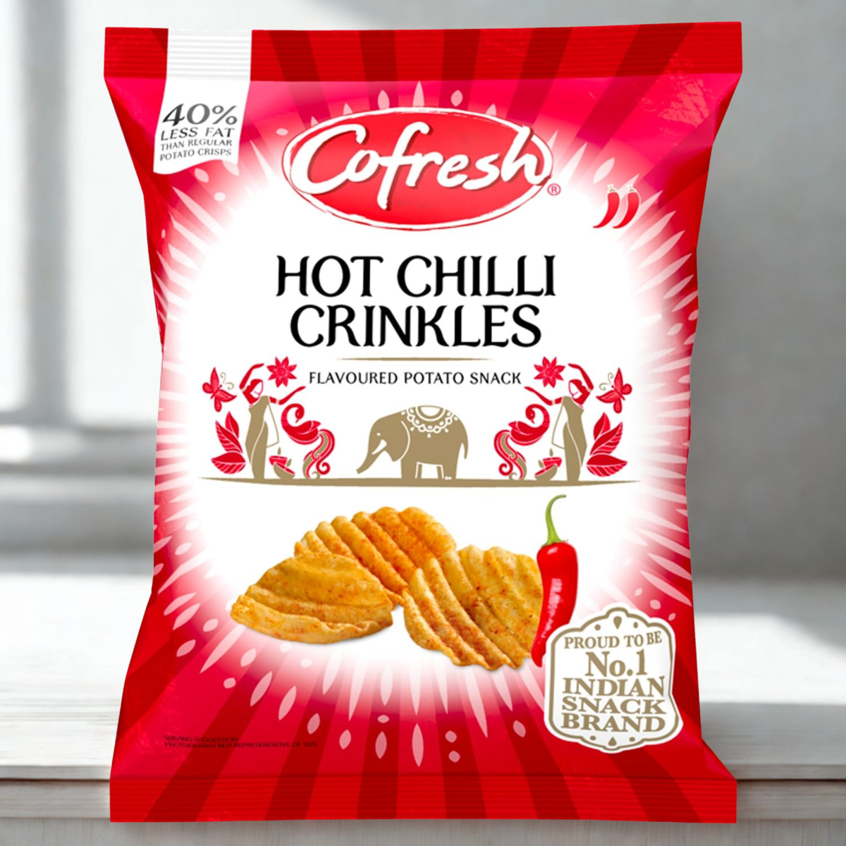 Cofresh Hot Chili Crinkles 80 Gm.