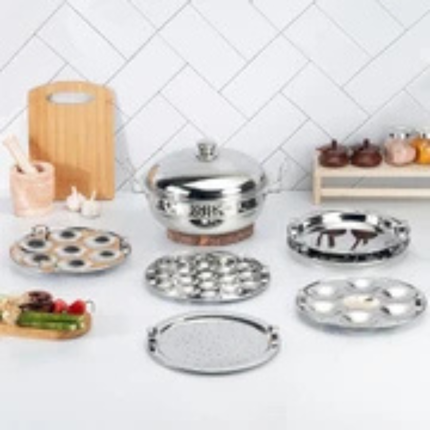 Anjali Multi Kadai (Stainless Steel) 7 in 1