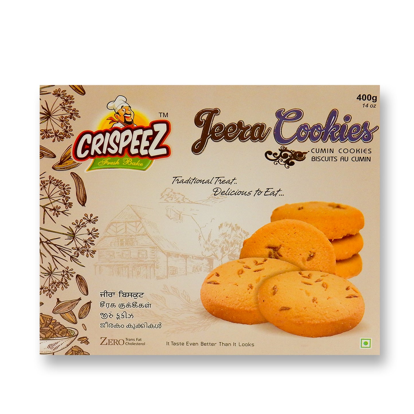 Crispeez Jeera Cookies 400 Gm.
