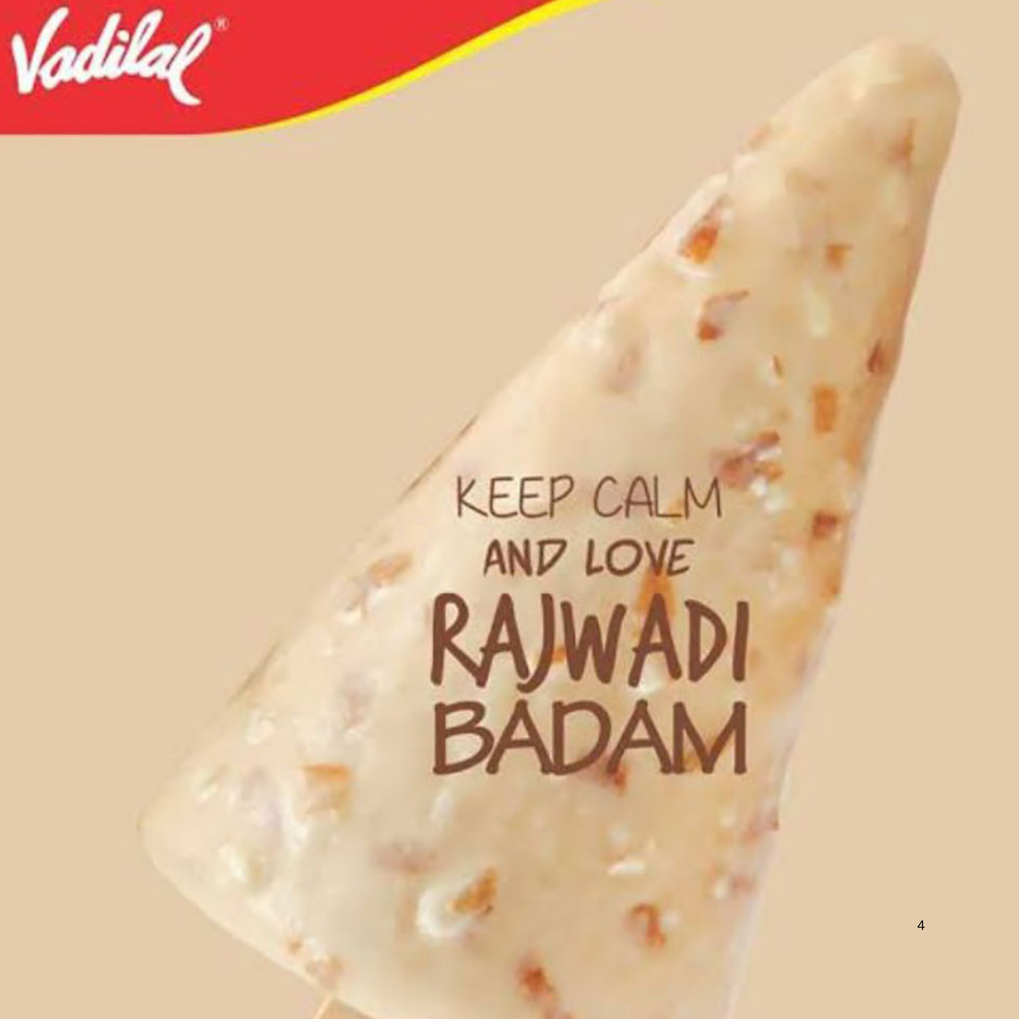 Vadilal Rajwadi Kulfi (Cyl.) 80 ml.