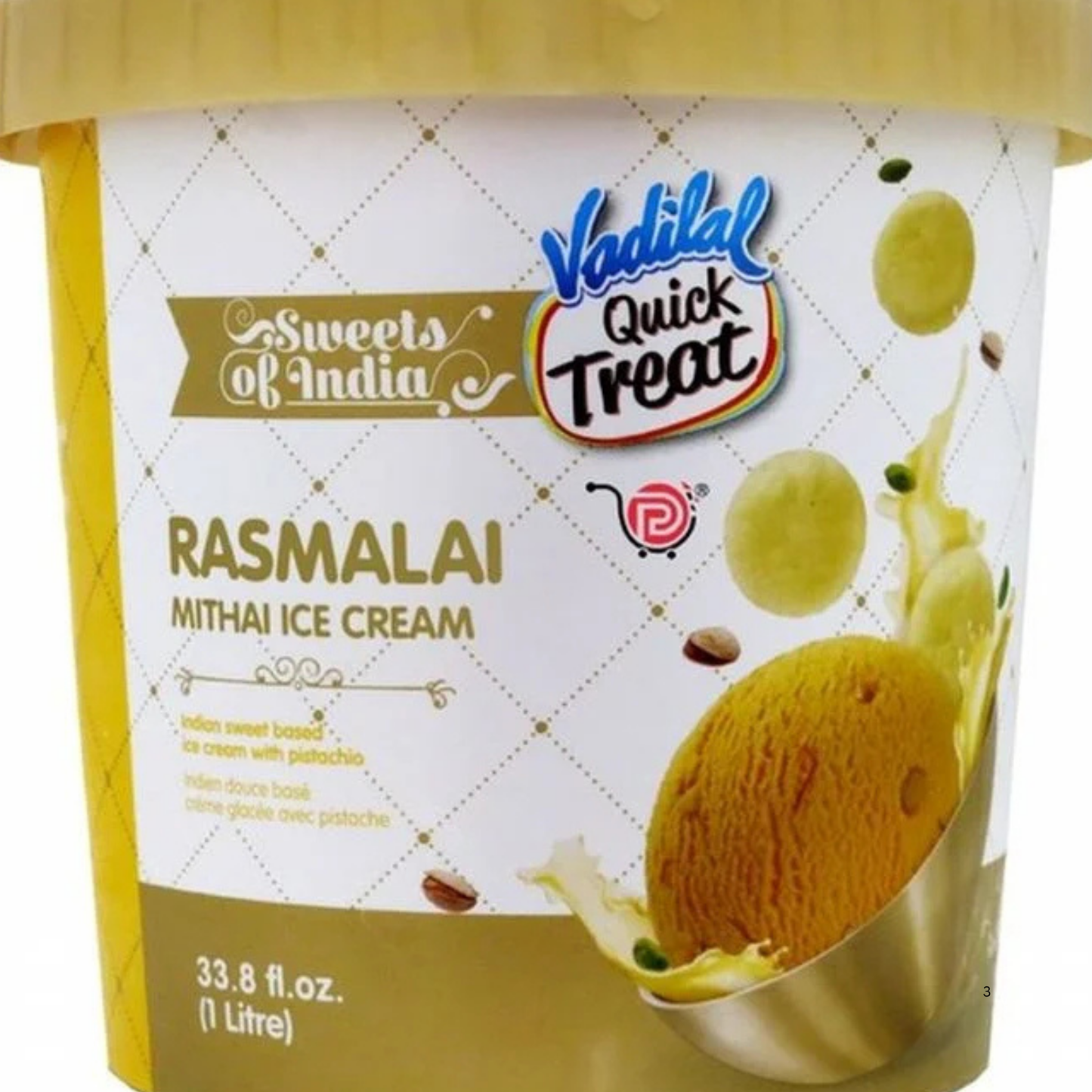 Vadilal Rasmalai Ice Cream 1 Liter