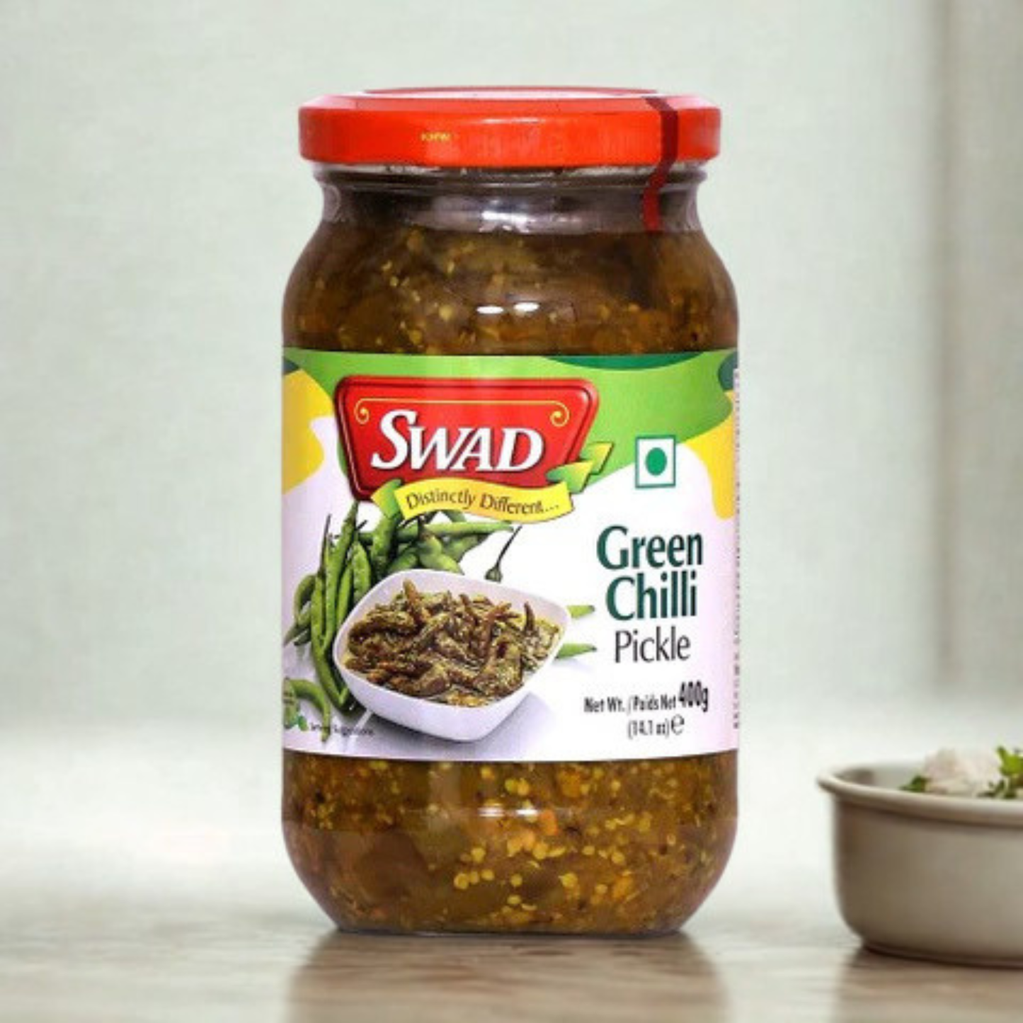 Swad Green Chilli Pickle 450 Gm.