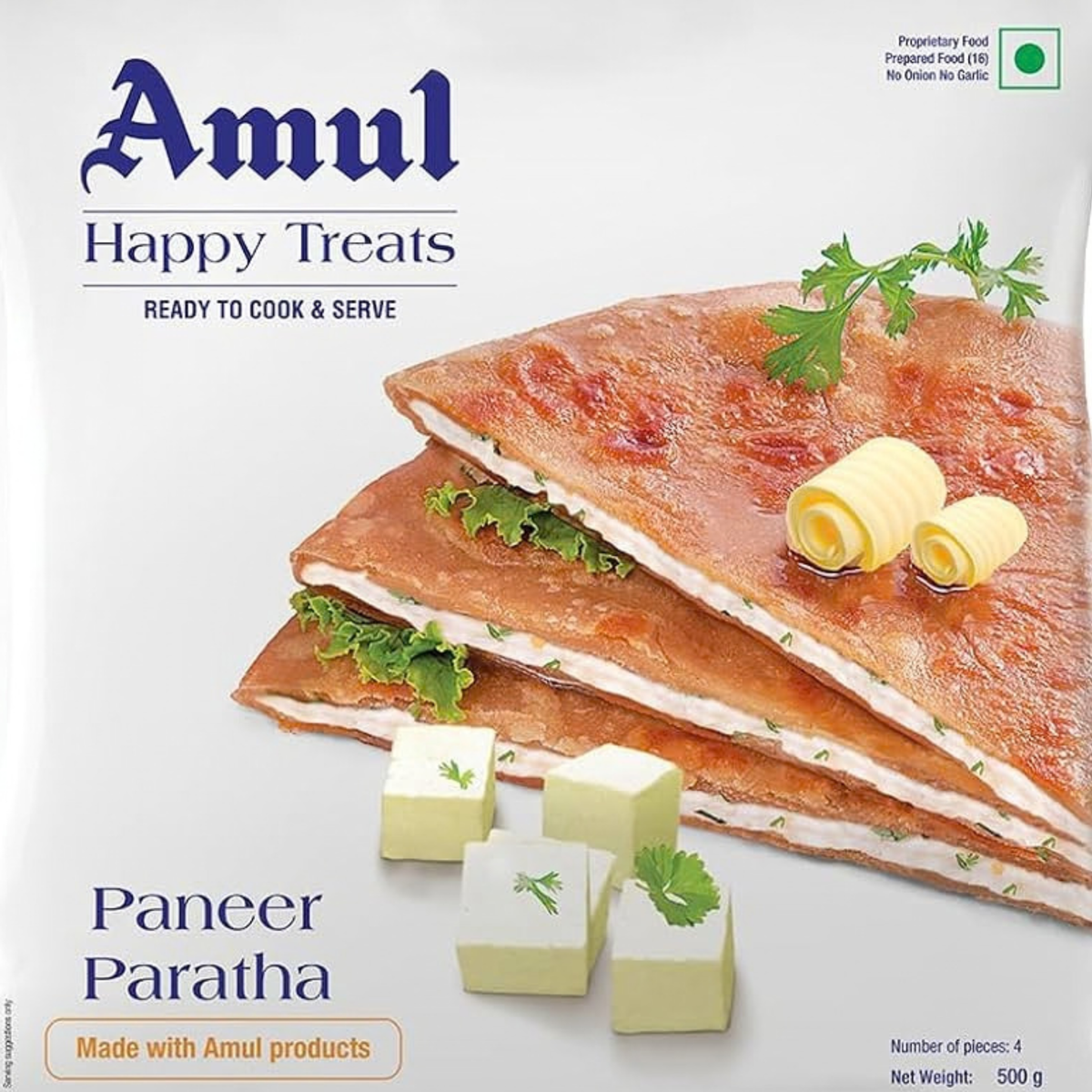 Amul Paneer Paratha 500 gm.