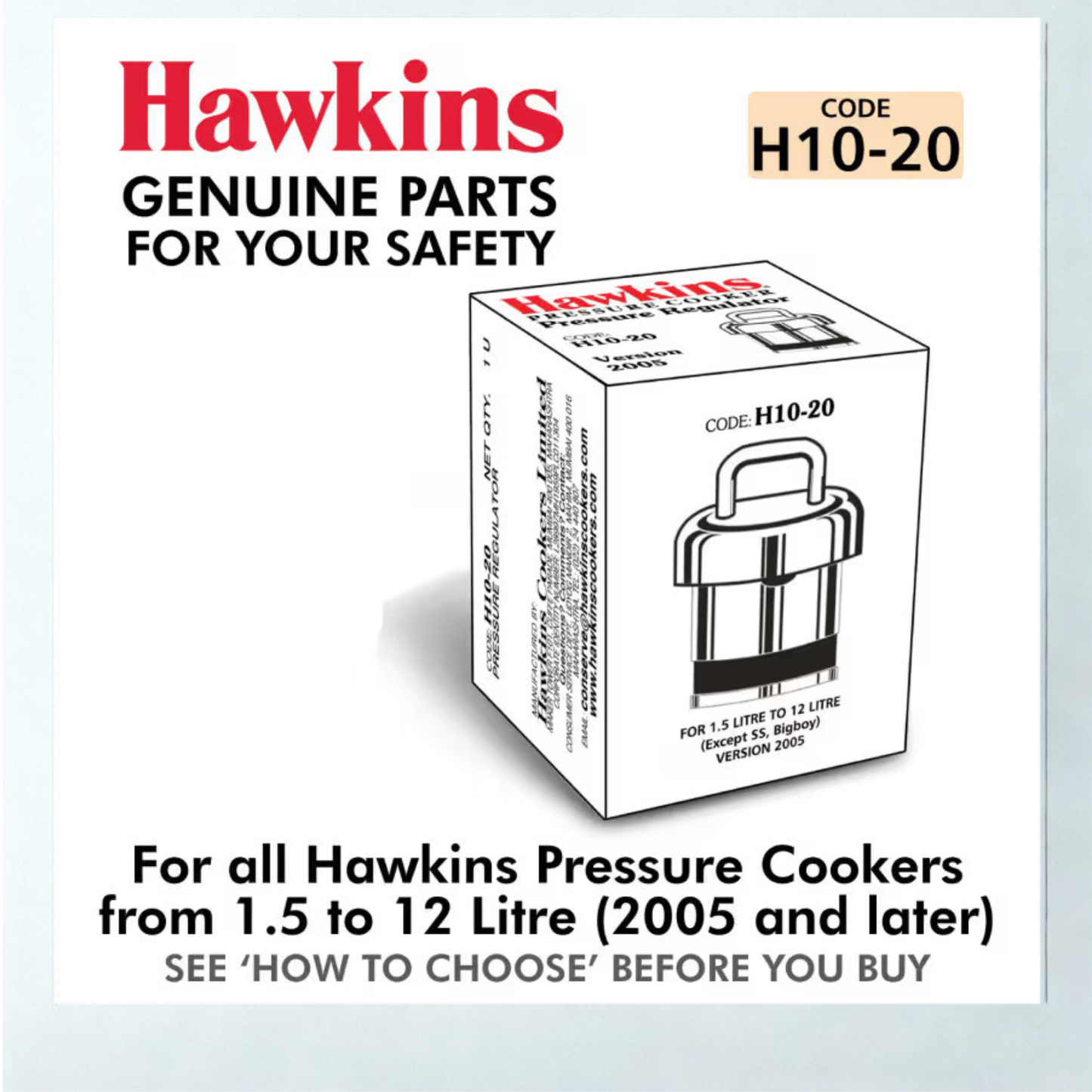 Hawkins Whistle for 1.5- 12 Liter (H 10-20)