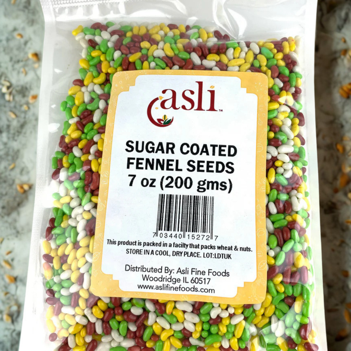Asli Sugar Coated Fennel 7 Oz.