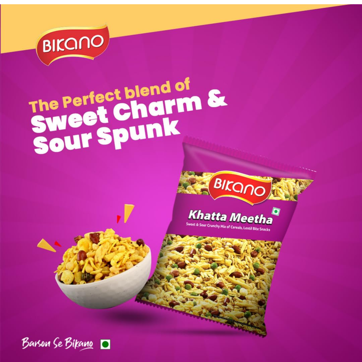 Bikano Khatta Meetha 350 Gm.