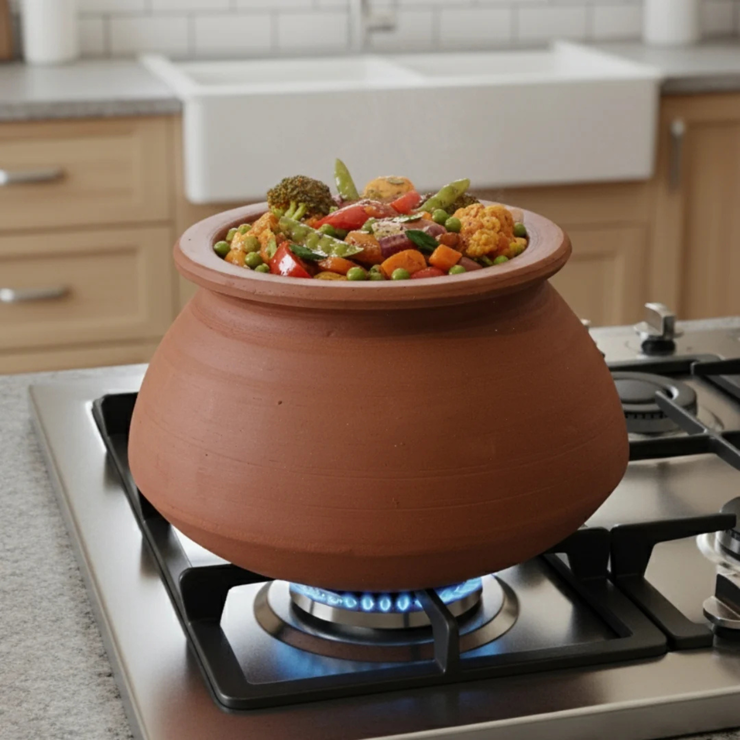 Clay Cooking Handi (Without Cover)
