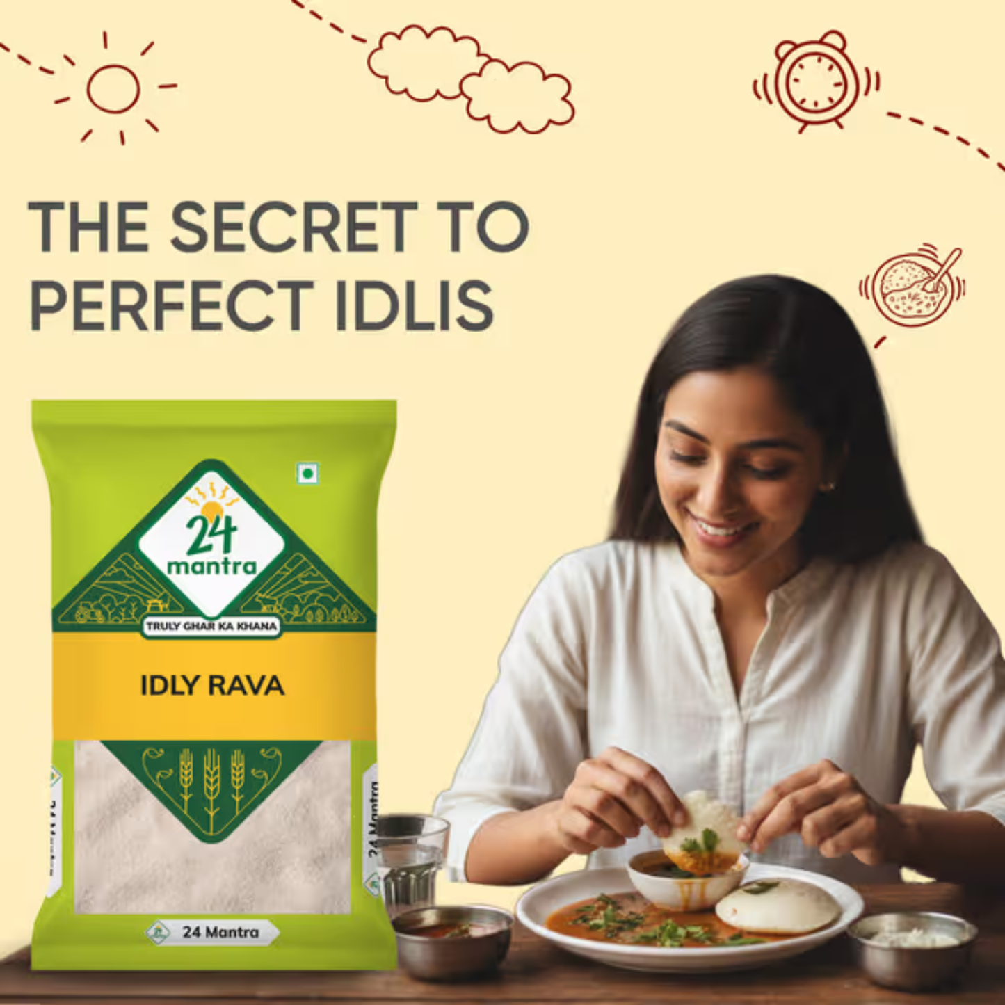 24 Mantra Organic Idli Rava 2 Lb.
