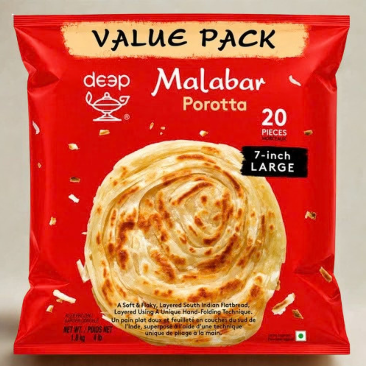 Deep Bre Malabar Porotta (Value Pack) 20 Pc.
