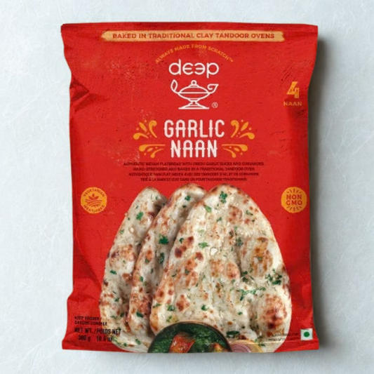 Deep Garlic Naan 4 Pc.