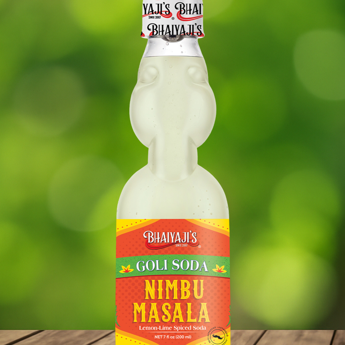 Bhaiyaji Goli Soda (Nimbu Masala) 200 ml.