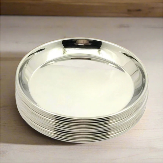 Plate Quarter for Snacks (Silver Queen) - 8"