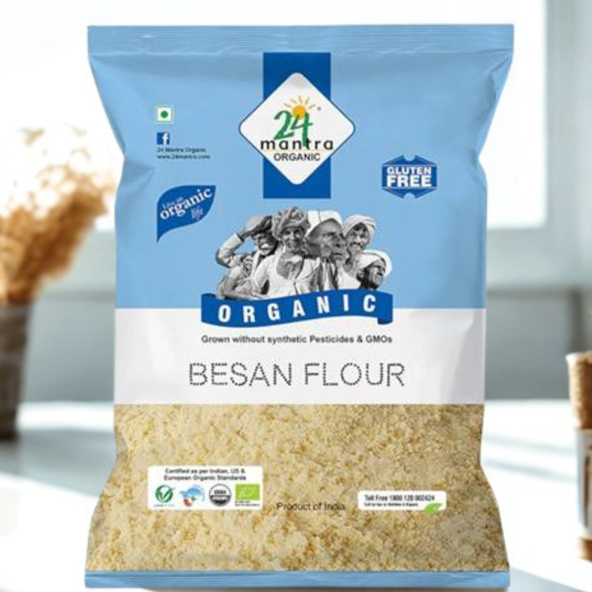 24 Mantra Organic Besan Flour 1 Lb.