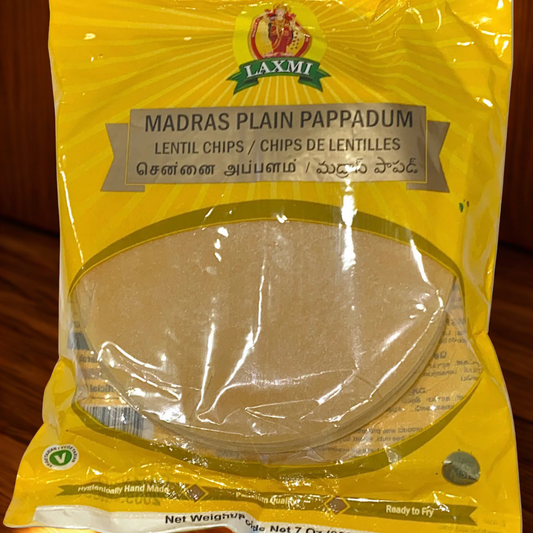 Laxmi Madras Plain Papad 7 Oz.