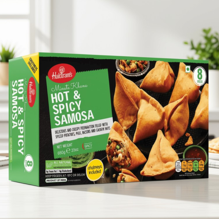 Haldiram Hot Spicy Samosa (Frozen) 650 Gm.