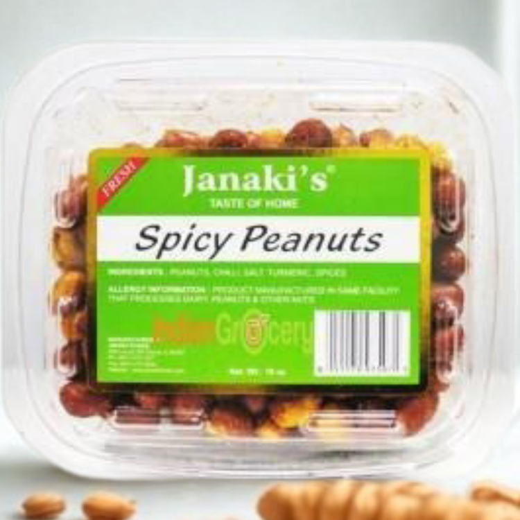 Janaki's Spicy Peanuts 10 Oz.