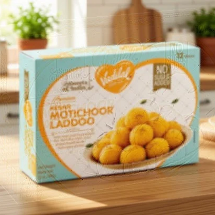Vadilal Sugar Free Kesar Motichoor Laddoo 340 Gm.