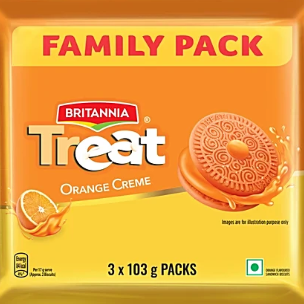 Britannia Kreem Orange (Family Pack)