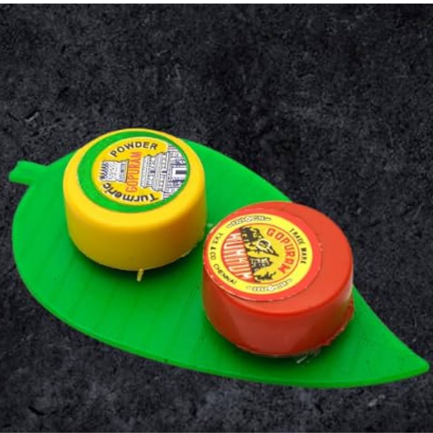 Gopuram Haldi Kumkum Set (Set of Pan Leaf)