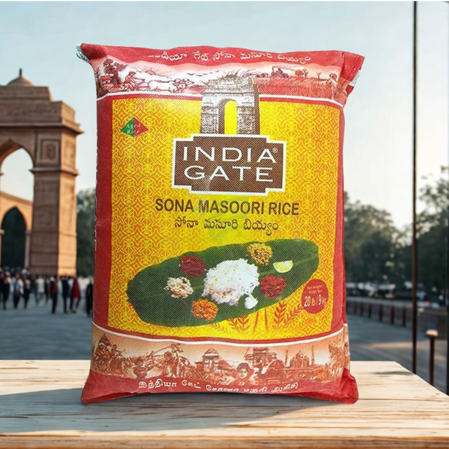 India Gate Sona Masuri Rice 20 Lb.