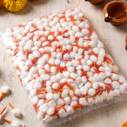 Cotton Wicks (Diya Batti - Kesar Round)
