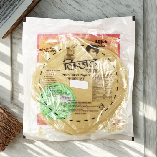 Lijjat Urad Plain Urad Papad 250 Gm.