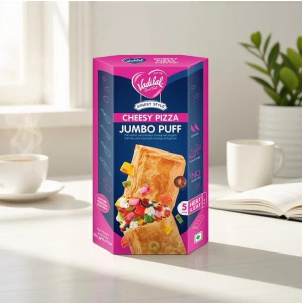 Vadilal Jumbo Cheesy Pizza Puff 125 Gm.