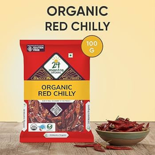 24 Mantra Organic Whole Chilli 7 Oz.