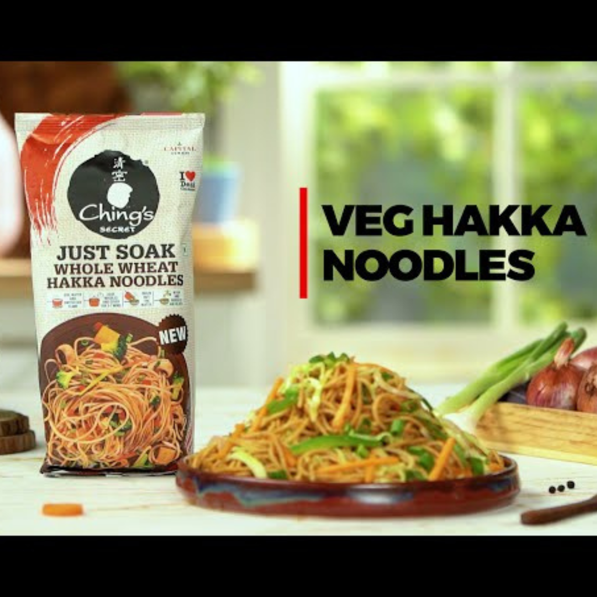 Ching's Just Soak Whole Wheat Hakka Noodle 150 Gm.