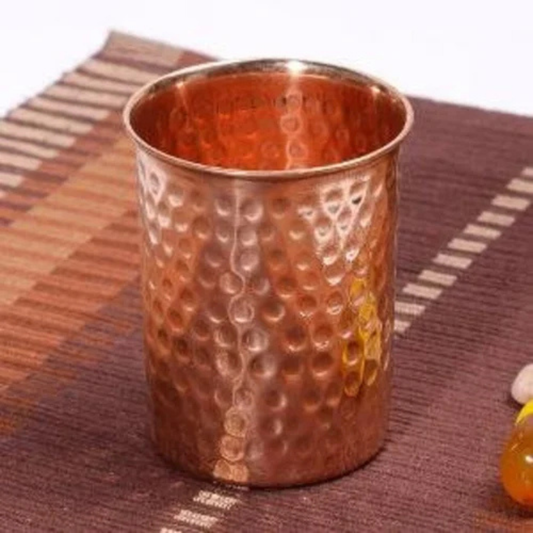 Copper Hammered Glass