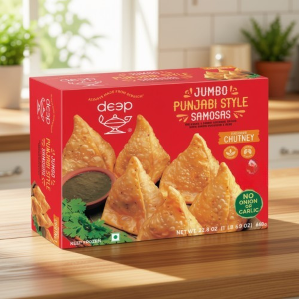 Deep Samosa (Party Pack) - (30 Jumbo Punjabi Samosa)