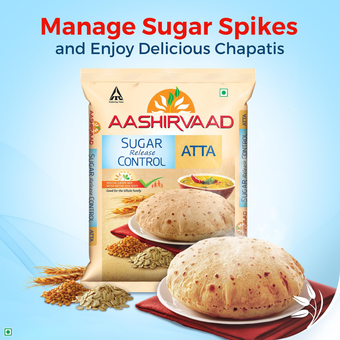 Aashirvaad Sugar Control Flour 2.2 Lb.