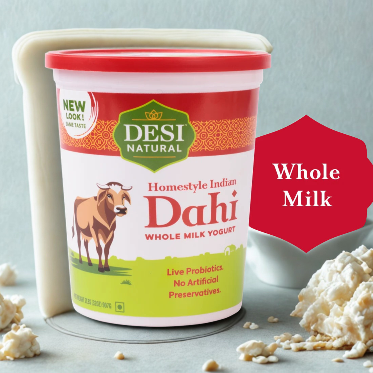 Natural Desi Dahi Whole Milk - 2 Lb.