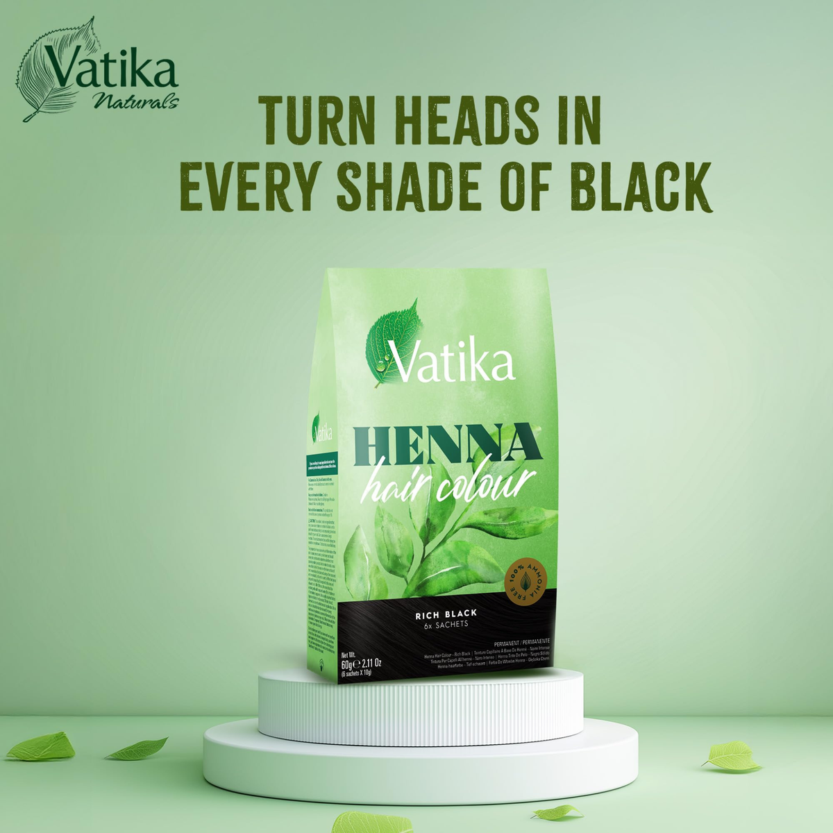 Vatika Hair Color Rich Black 60 Gm.