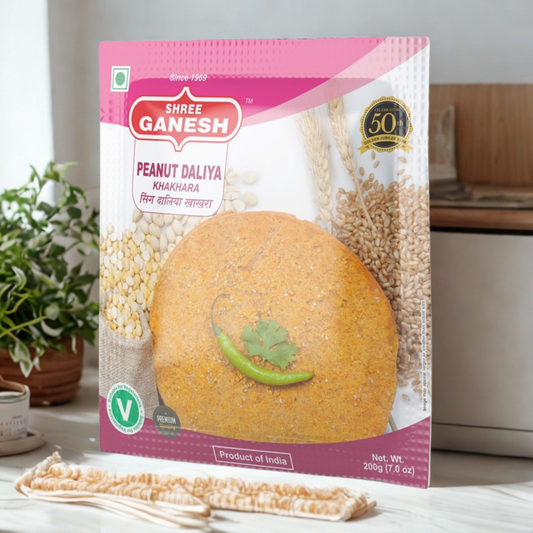 Ganesh Peanut Dalia Khakhra 7 oz.
