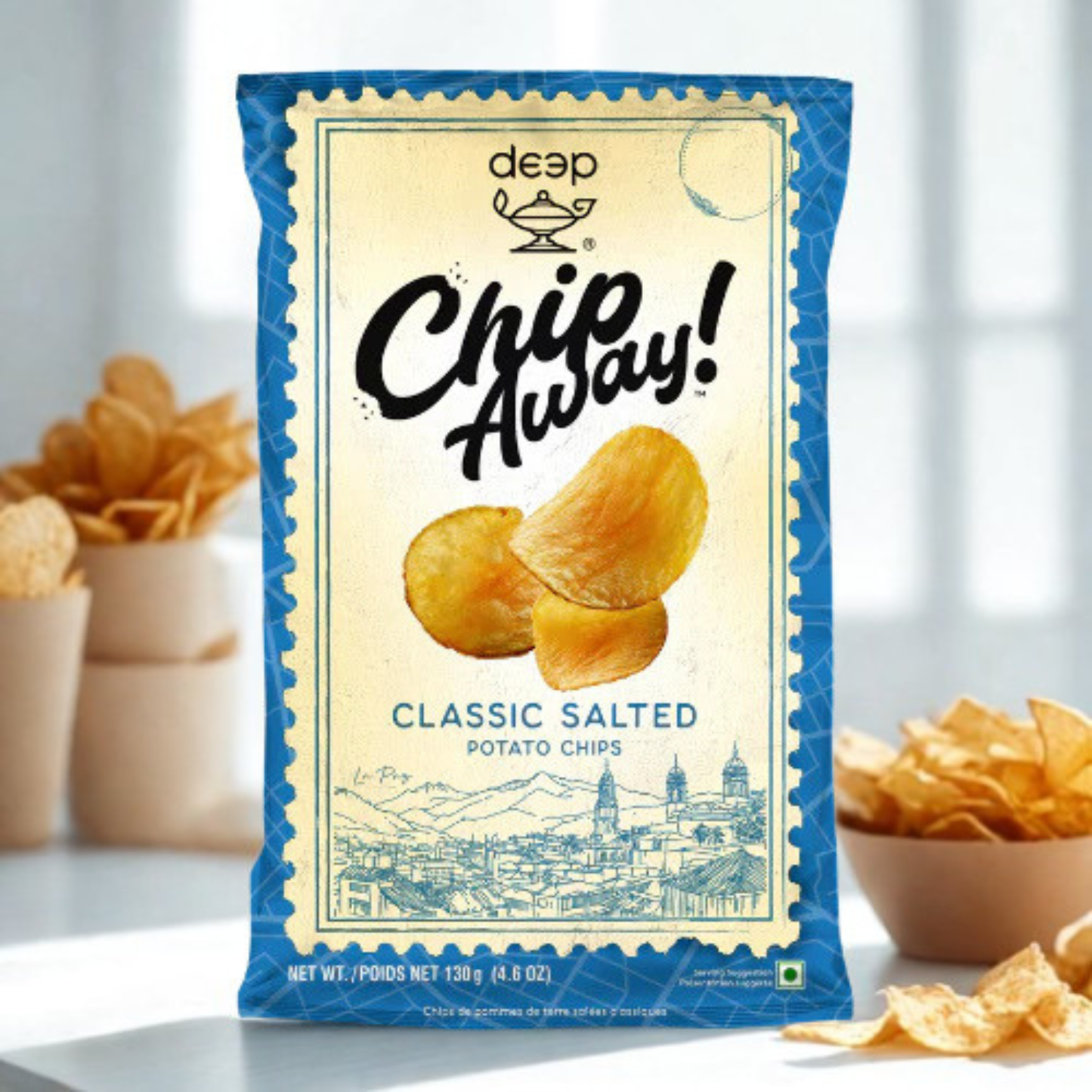 Deep Snacks Chips Classic Salt 130 Gm.
