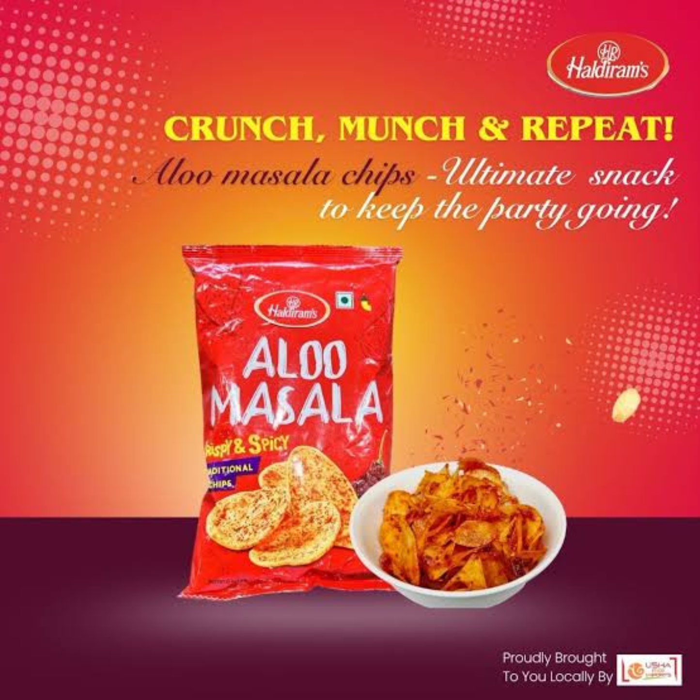 Haldiram's Aloo Masala Chips (Red Chilli)