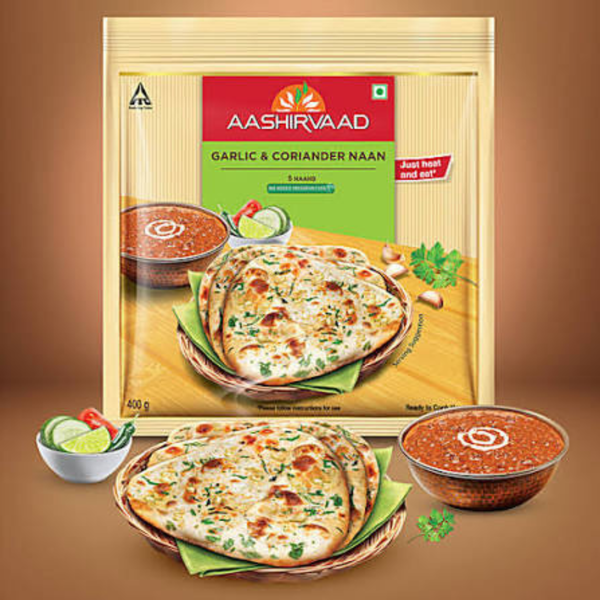 Aashirvad Garlic & Coriander Naan 400 gm.